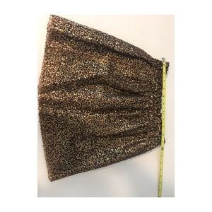J Crew gold sequin mini skirt